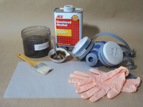 Koo Schadler's supplies for making transfer paper